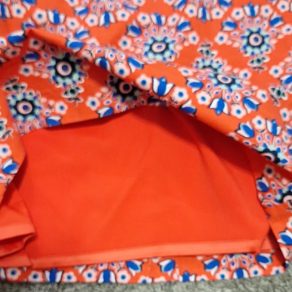 Boden Lined Midi Pencil Floral Skirt - 8P- Resort Wear-Red